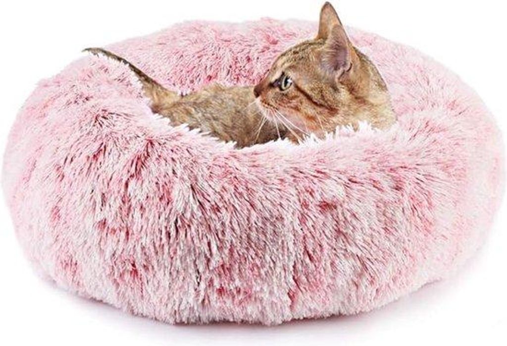 Weiches, plüschiges Kunstfell-Bett, 40cm, aufklappbar, für Katzen oder kleine Hunde