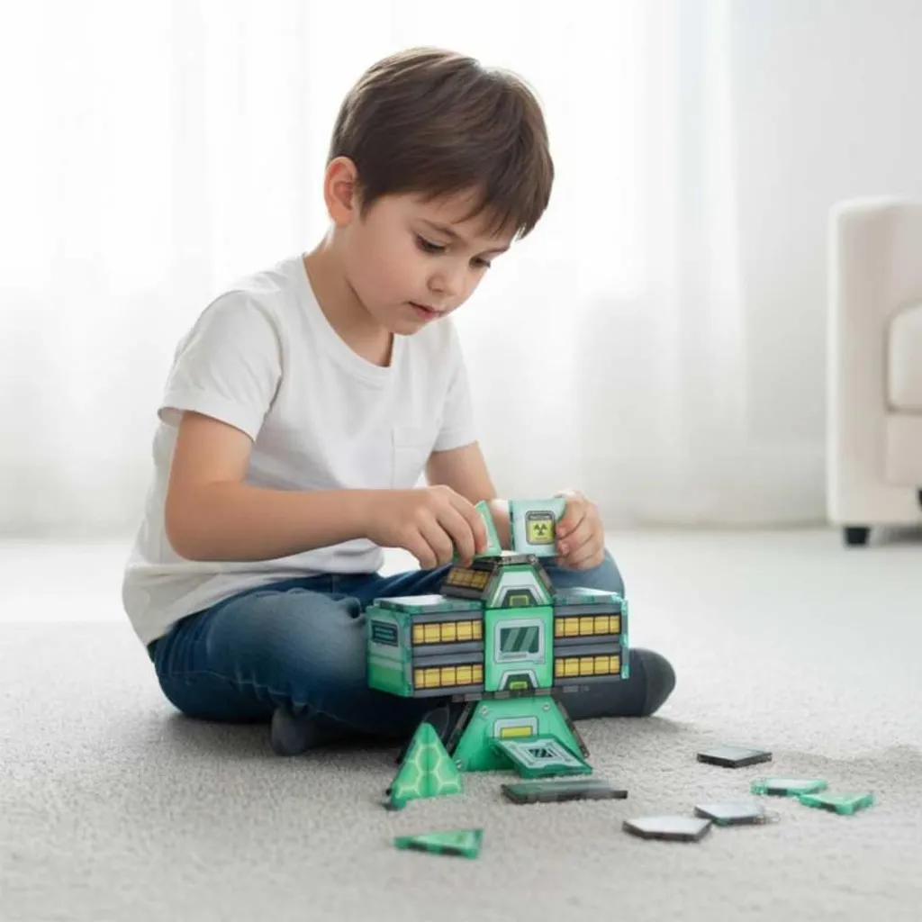 Jeu de construction magnétique pour créer une station spatiale 3D - 8