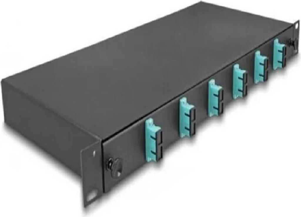 DELOCK 19" LWL Spleißbox 6x SC DX OM3 1HE spleißfer. Kompl.