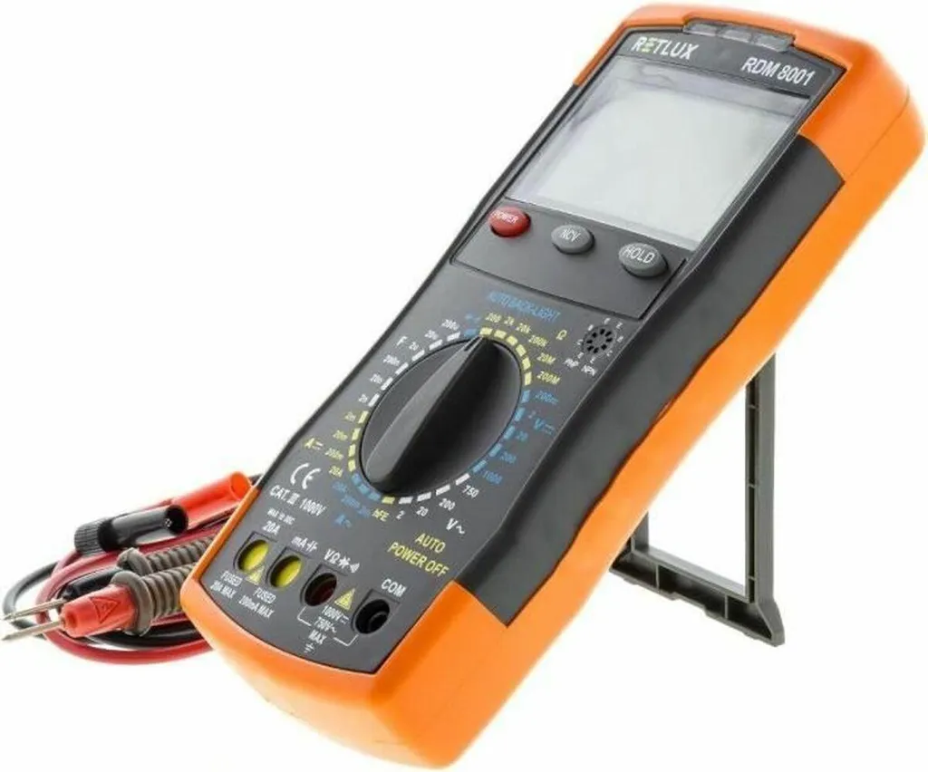 Multimètre RETLUX RDM avec fonction de test de continuité et résistance