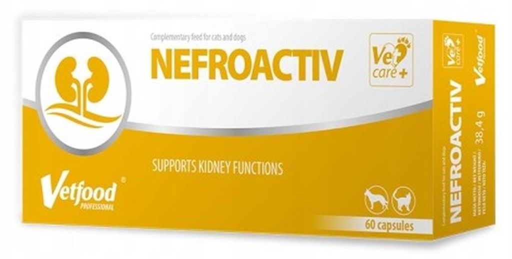 Karma VetFood NefroActiv dla psów i kotów w 60 kapsułkach Zdjęcie produktu 