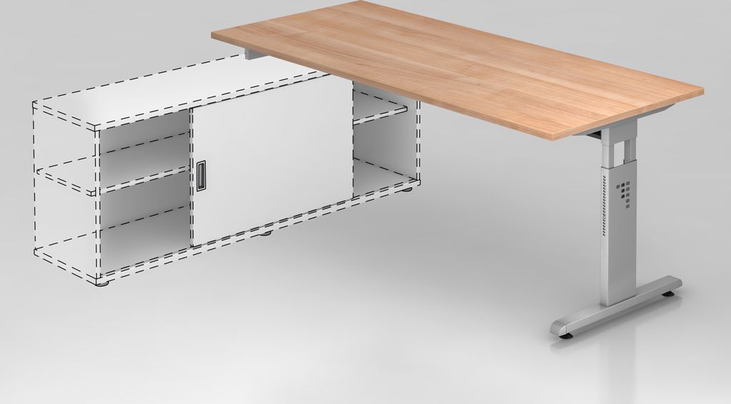 Anbauschreibtisch OSE19, 180 x 80 cm