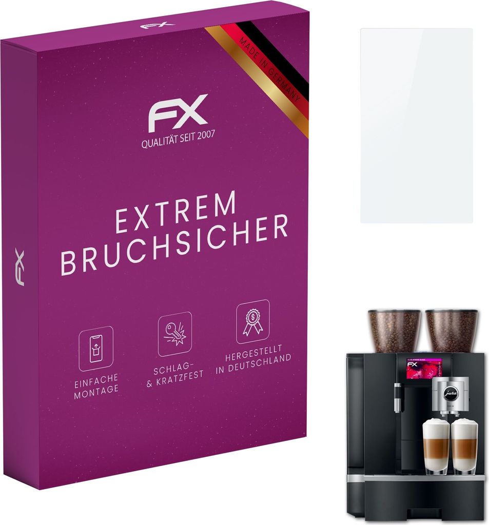 atFoliX FX-Hybrid-Glass Displayfolie kompatibel mit Jura Giga X8 Glasfolie