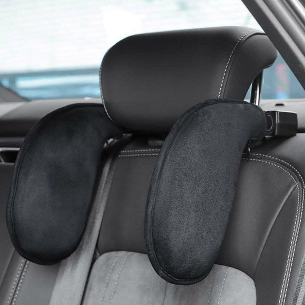 AMiO Appui-tête pliant pour voiture, matériau noir de Image du produit 