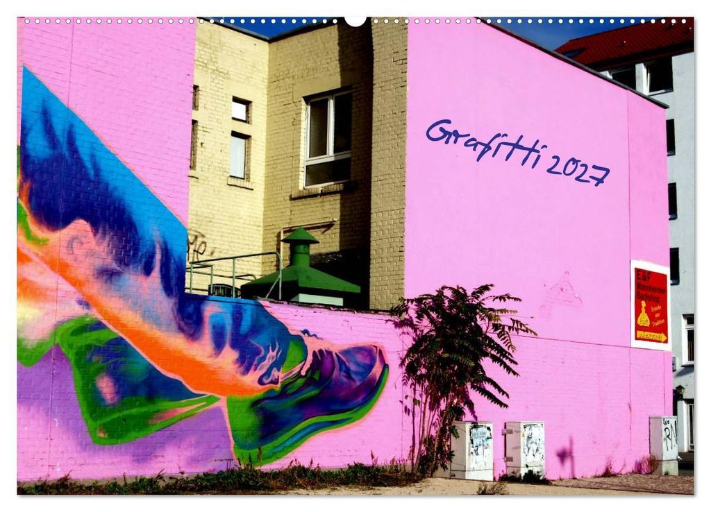 Grafitti 2027 (Wandkalender 2027 DIN A2 quer), CALVENDO Monatskalender
