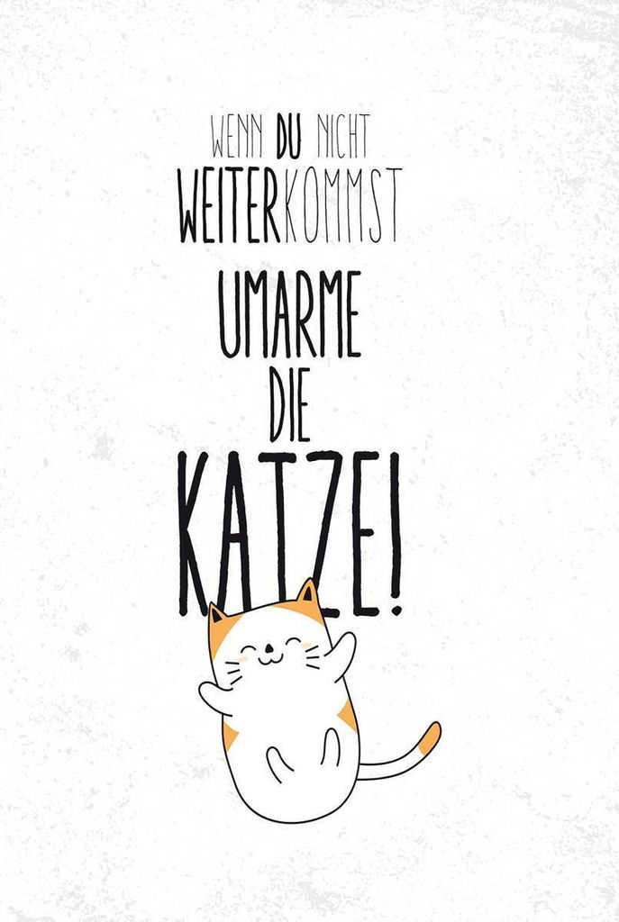 vianmo Holzschild 18x12 cm Katze nicht weiter kommst umarme