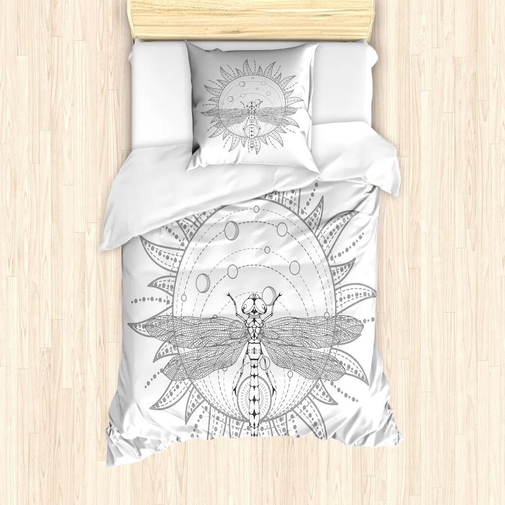 Set Letto Singolo ABAKUHAUS Grigio Antiacaro e Lavabile in Lavatrice