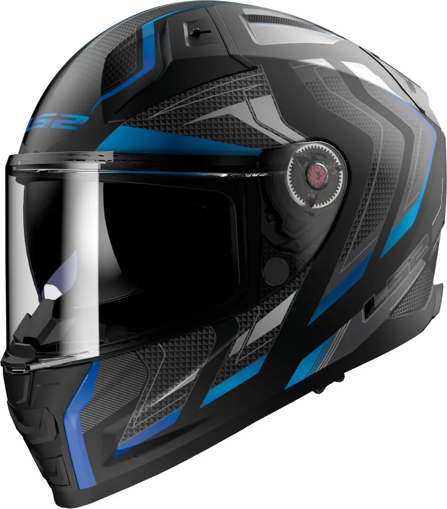 Casque intégral LS2 FF811 Vector II Alizer noir bleu mat taille XL