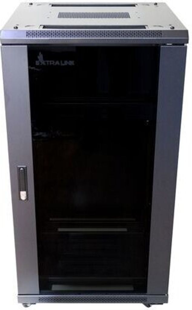 Extralink -szafka stojąca 19"  22U 600x600 Czarna flat-pack Zdjęcie produktu 