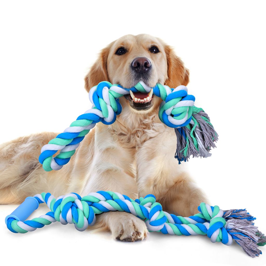 Nobleza - Hundespielzeug Seil für Starke große Hunde, interaktives Seil für Aggressive Kauen, 70cm+50cm, Zerrspielzeug Hund Robuste Kauspielzeug...