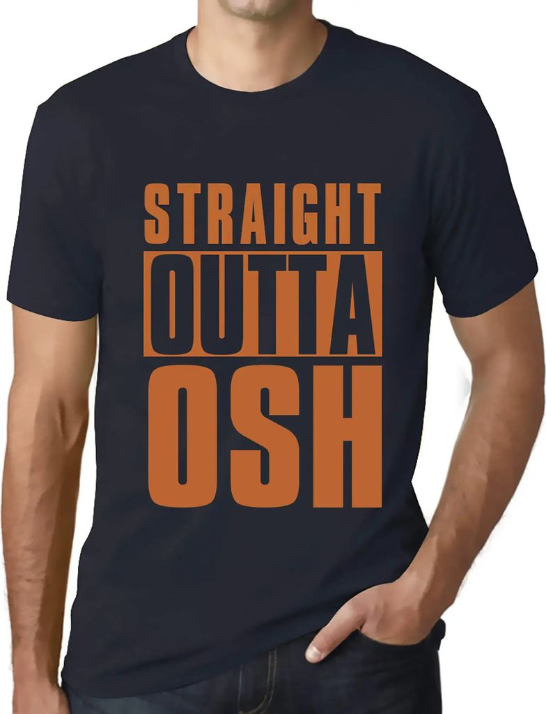 Herren Grafik T-Shirt Direkt aus dem Osh – Straight Outta Osh – Öko-Verantwortlich Vintage Jahrgang Kurzarm Lustige Druck Geburtstag Geschenk ...