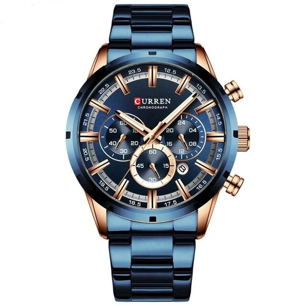 Montre CURREN LU-6226 en Acier Bleu - Finition Premium et Look Luxe