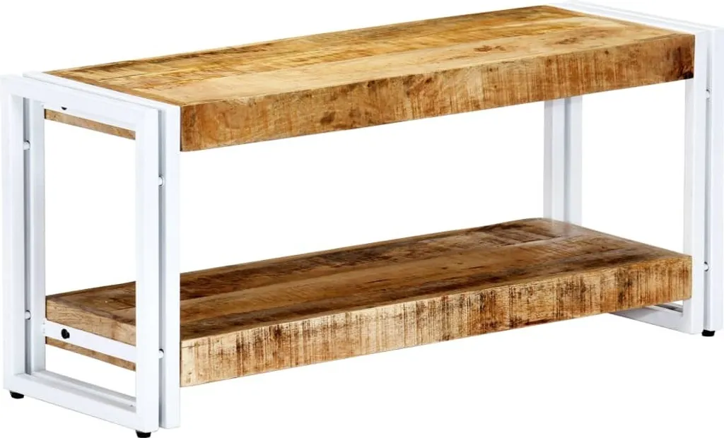 Meuble TV en manguier massif robuste et compact de 90cm