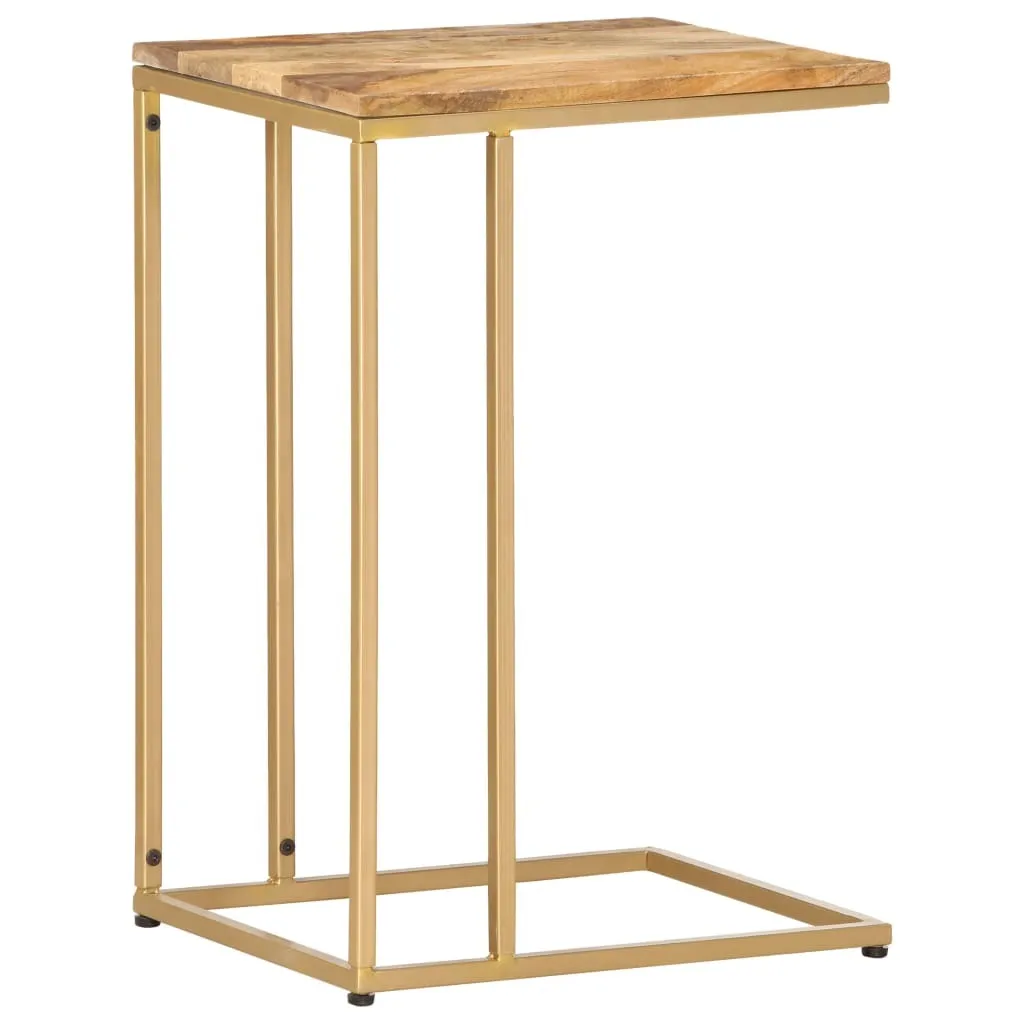 VidaXL Tavolino In Legno Massello Di Mango – 37x45 Cm – Design Rotondo Stile Retrò – Comodino, Tavolino Da Salotto O Da Appoggio