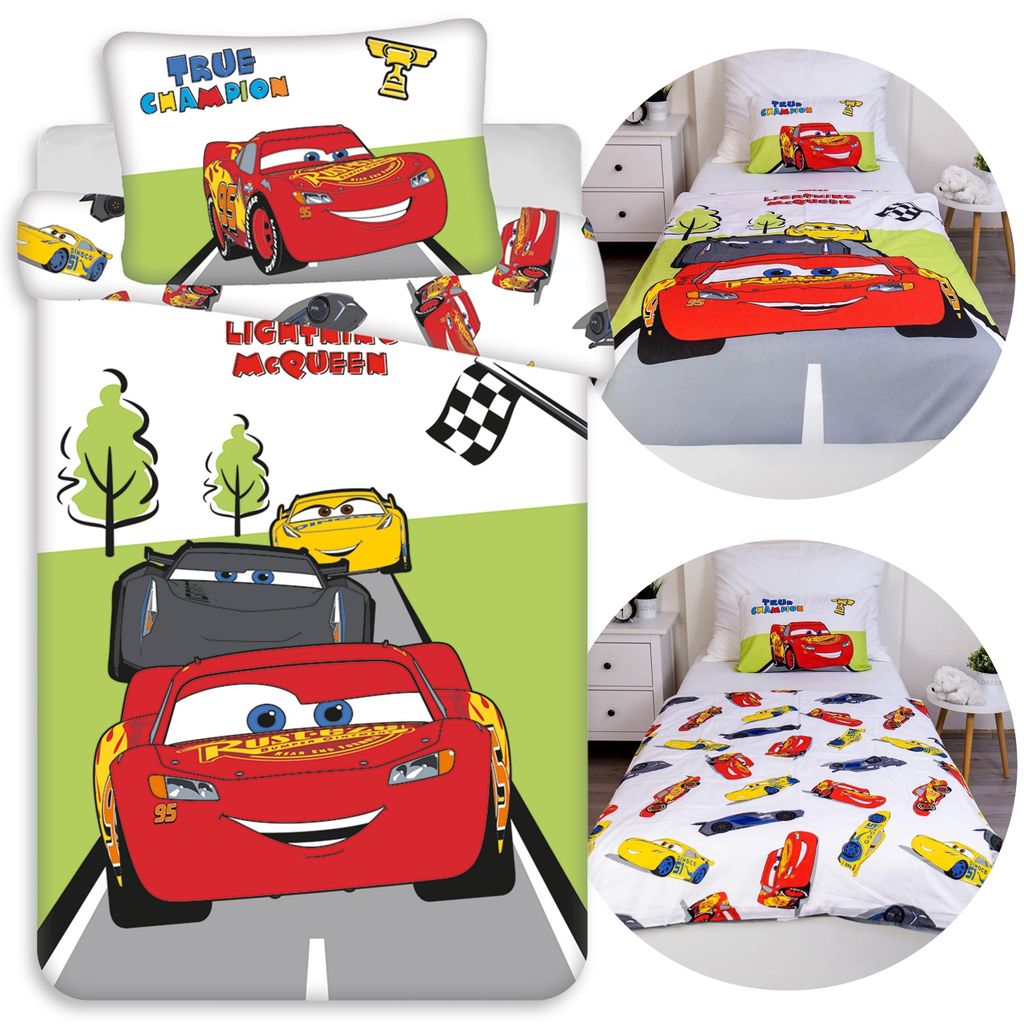 DISNEY Cars Farbenfrohe, doppelseitige Kinderbettwäsche aus Produktbild 