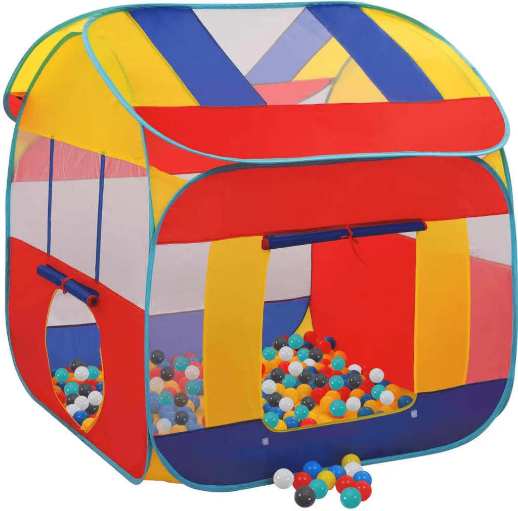 Piscine à balles géante et tente cabane pour enfants - Set de 550 pièces