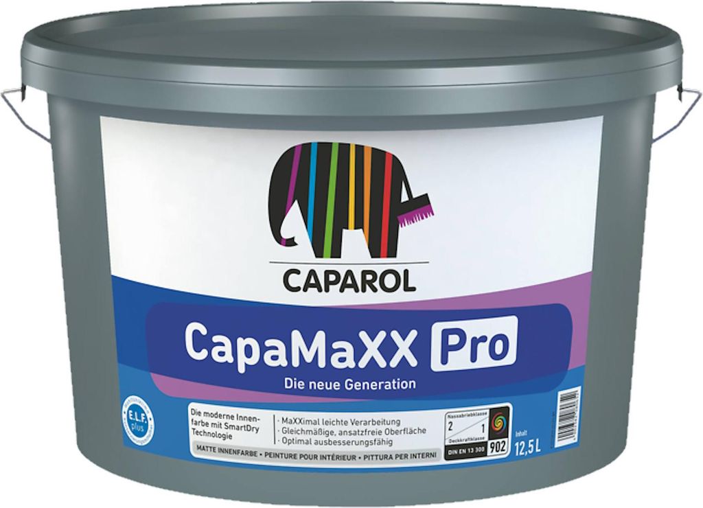 Caparol CapaMaXX PRO Innenfarbe LF matt weiß, 12,5l : 12,5 Produktbild 