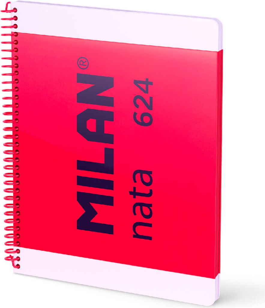 Milan 57043E80P, Einfarbig, Pink, Weiß, A4, 80 Blätter, 95 g/m², Hardcover