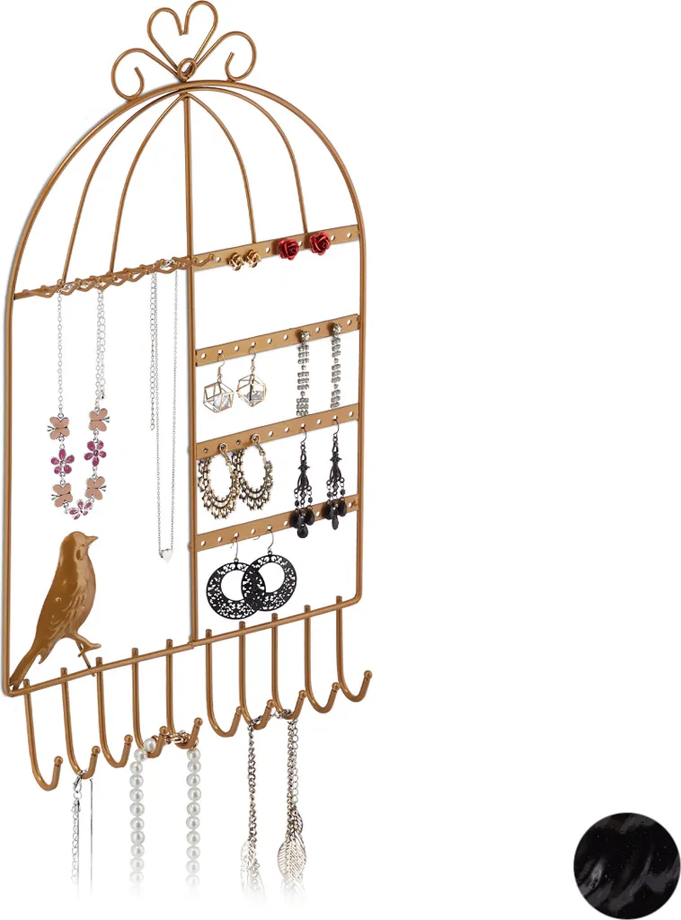 Specchio Portagioie da Parete Relaxdays | Armadietto Bijoux con Foto