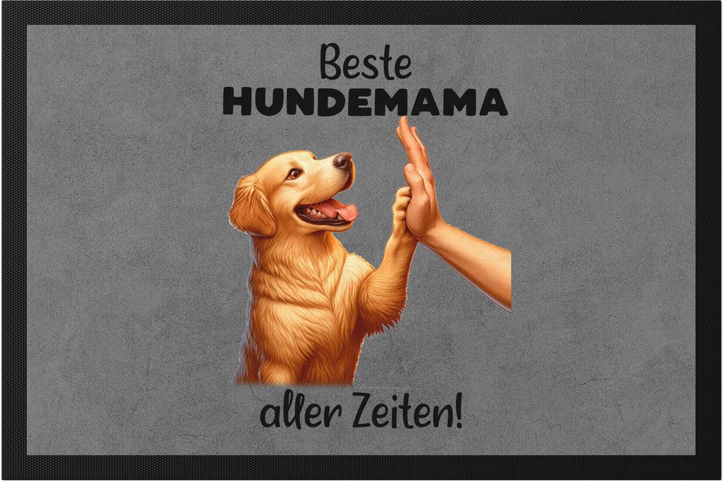 Beste Hundemama aller Zeiten Golden Retriever High Five Fußmatte - Liebevolles Geschenk