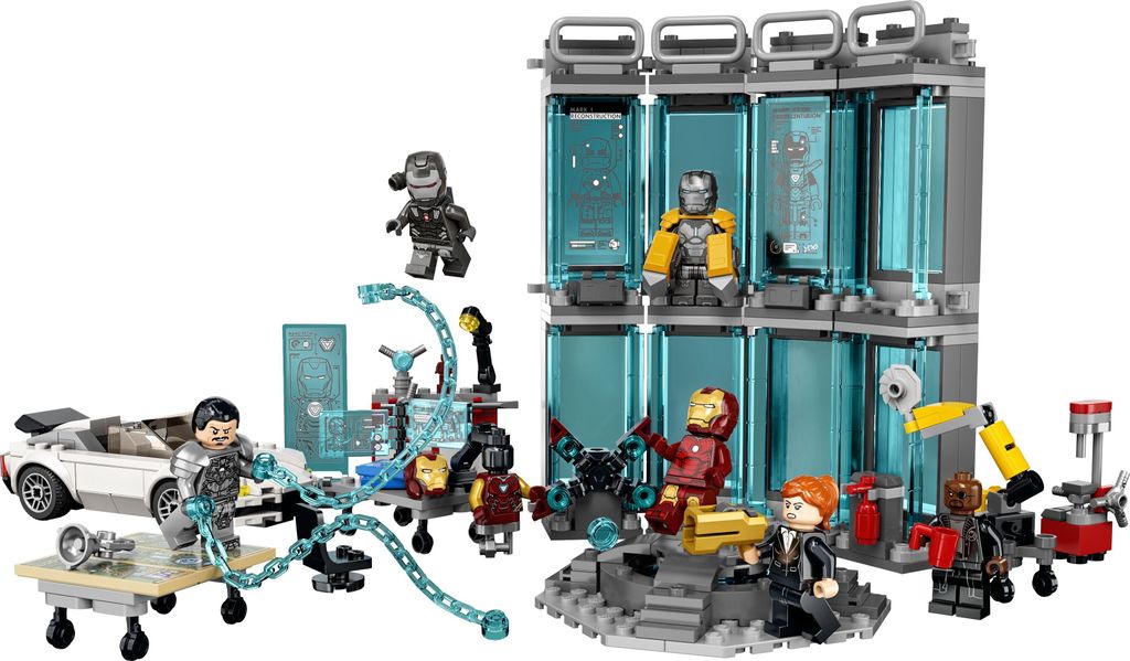 LEGO 76216 Marvel l'atelier d'Iron Man avec 3 armures de Image du produit 