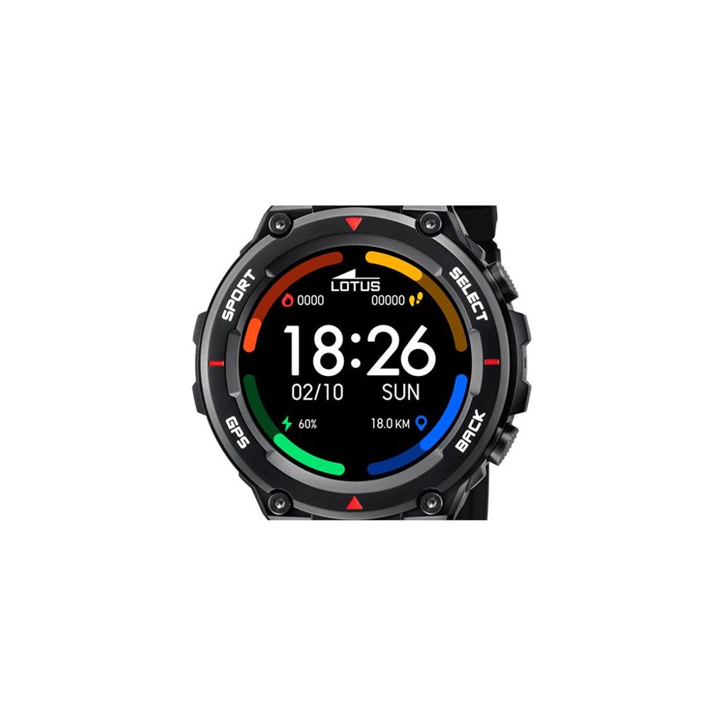 Lotus Smartwatch Digital Sportuhr schwarz GPS 50024/4