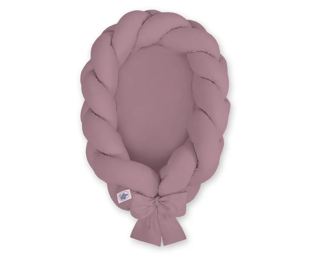 Berceau évolutif et lit bébé tressé 2 en 1 coloris rose rétro vintage