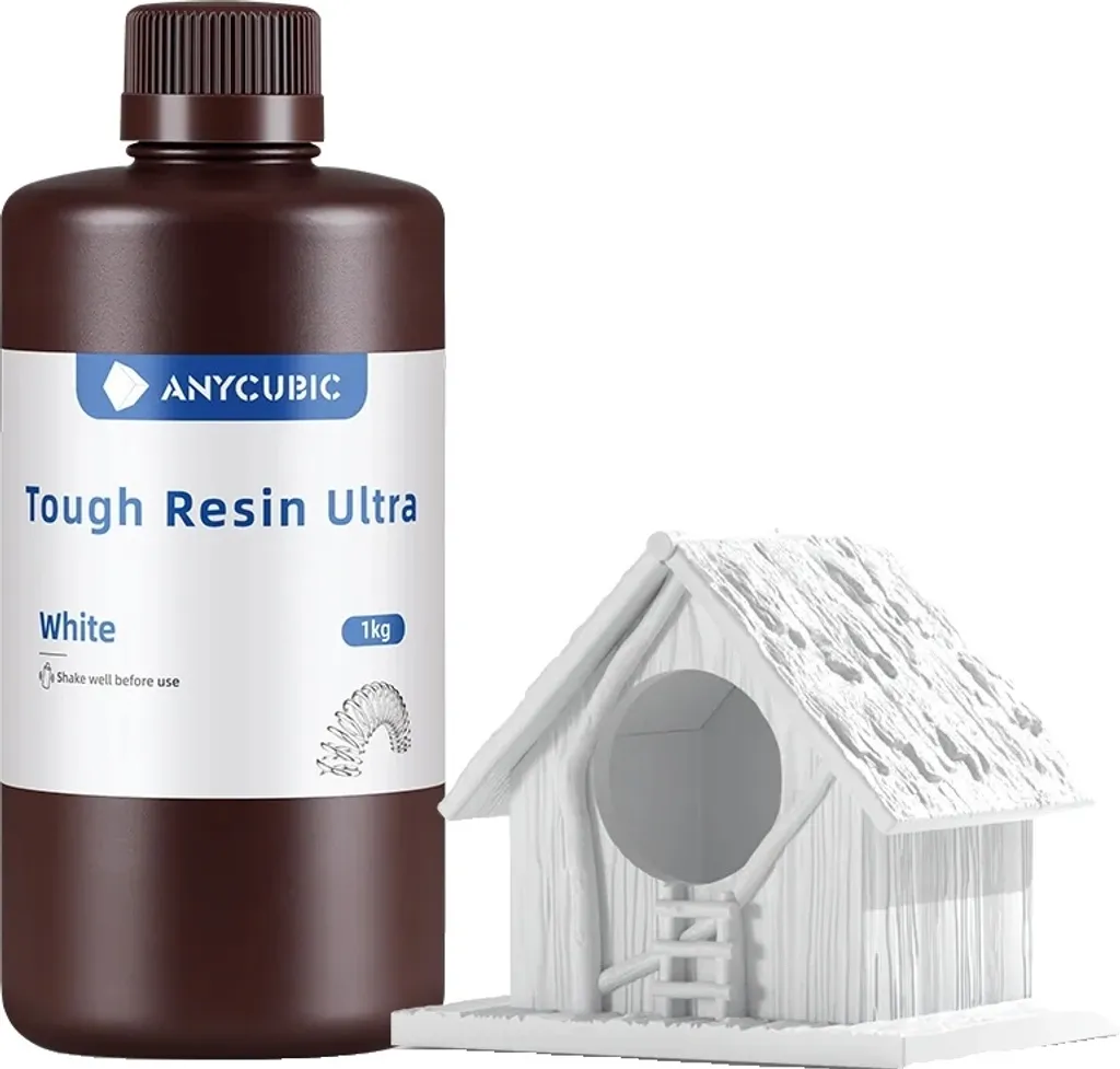 Résine Anycubic Tough 1kg Blanc pour Prototypage Rapide et Fonctionnel