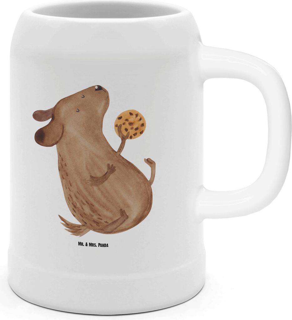 Mr. & Mrs. Panda Seidel Hund Keks - Weiß - Geschenk, Sprüche, Hundeleckerli, Hungrig, Krug, Tonkrug, Hundekekse, Keramikkrug, Bier Humpen