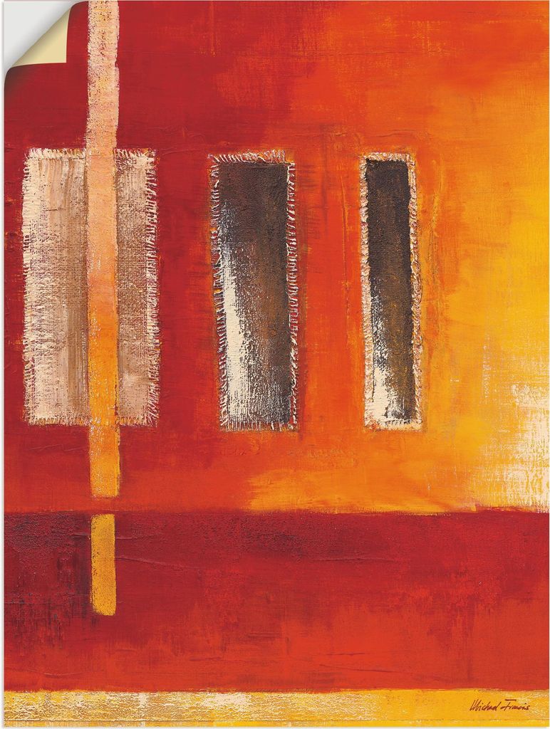 ARTland Wandbild, selbstklebend Felder I - Abstrakt Größe: 30x40 cm