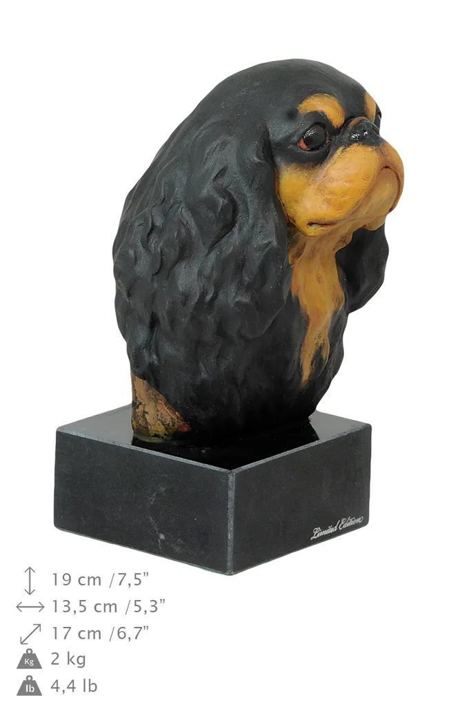 Statue Cavalier King Charles réaliste - Finition artisanale sans défaut - 3