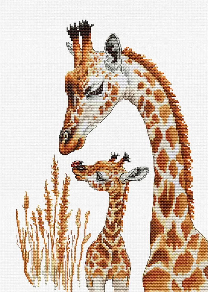 Kit Broderie Point de Croix Complet Coccinelle et Fleurs 20x29 cm Luca-S