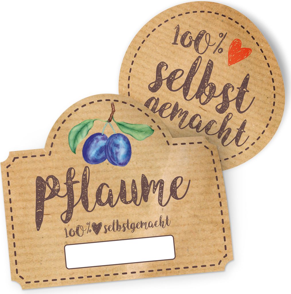 itenga Marmeladensticker 10erSet Aufkleber Deckel und Glas Produktbild 