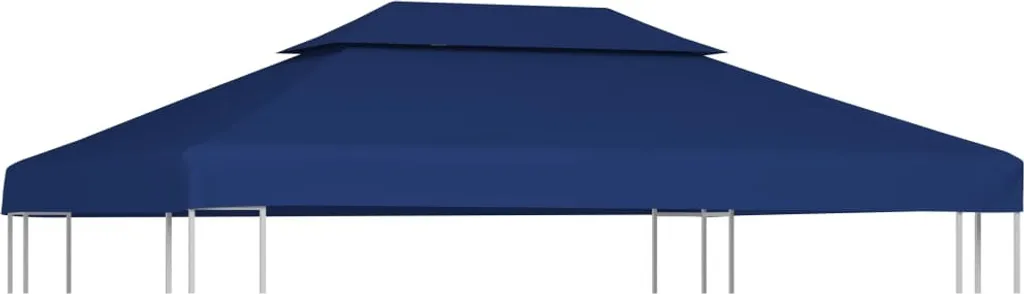 Toile de Rechange pour Tonnelle 4x3 m avec Cheminée d'Aération Coloris Bleu