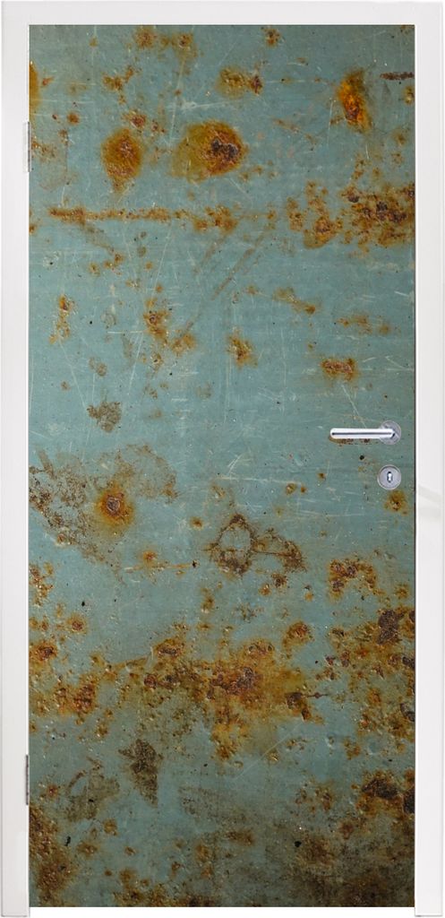 MuchoWow Türtapete Selbstklebende Türfolie Eisen - Rost - Verwittert 95x235 cm Türposter Türaufkleber Klebefolie Türklebefolie - XXL-Poster ...