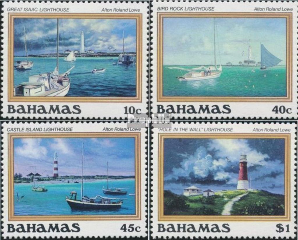 Briefmarken Bahamas 1987 Mi 640-643 (kompl.Ausg.) postfrisch Leuchttürme