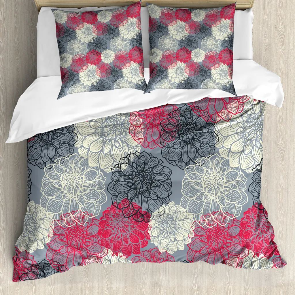 Dormi nel Pulito: Copripiumino Dahlia 155x220 Antiacaro Floreale