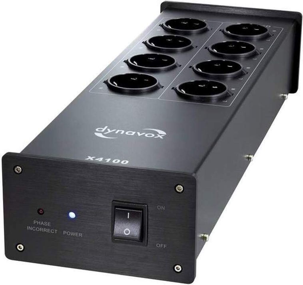 Dynavox HiFi-Steckdosenleiste X4100-B schwarz 8-fach 230V Produktbild 
