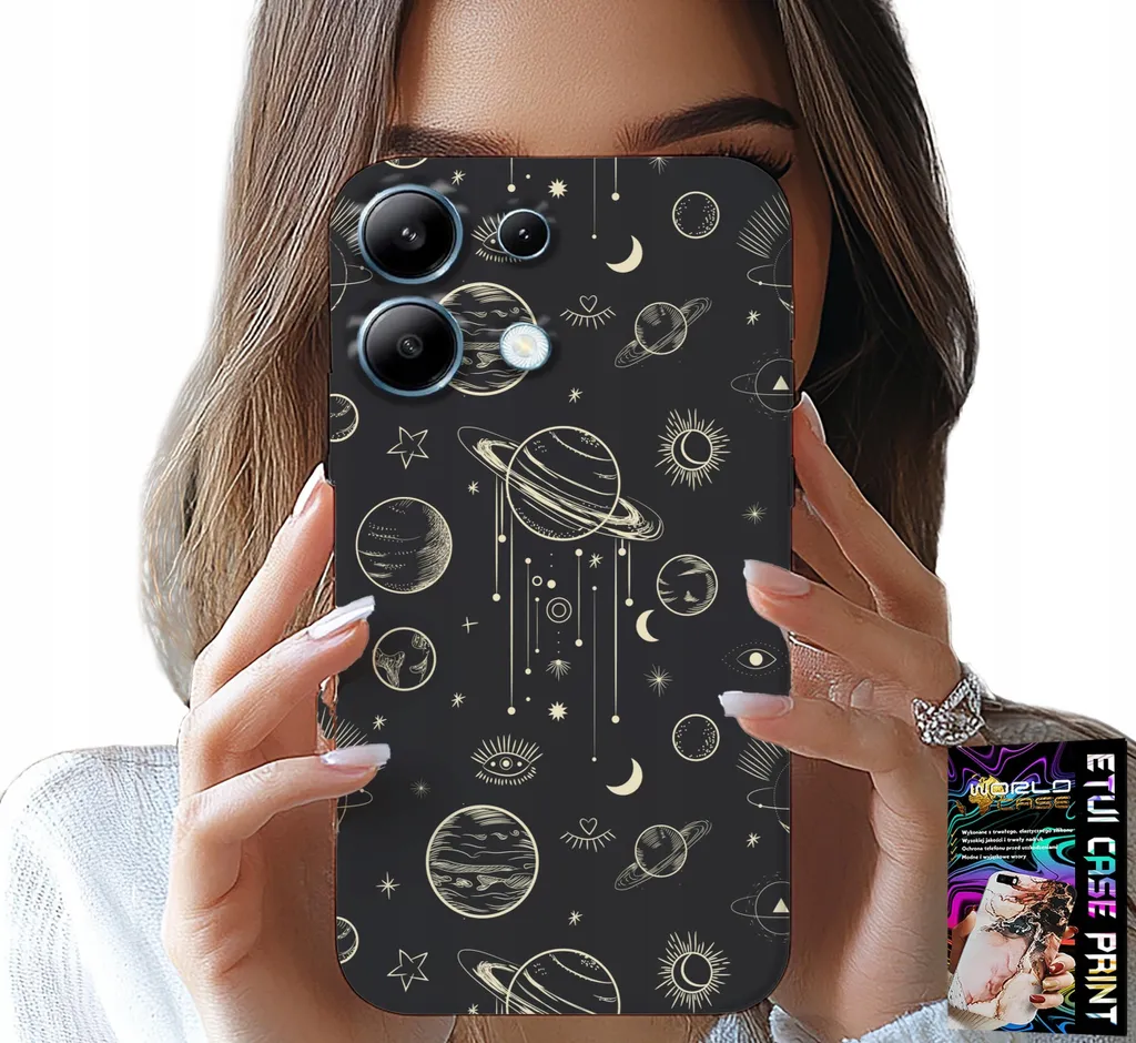 Cover Xiaomi Note 14S Tema Luna e Stelle + Pellicola Vetro 9H Premium