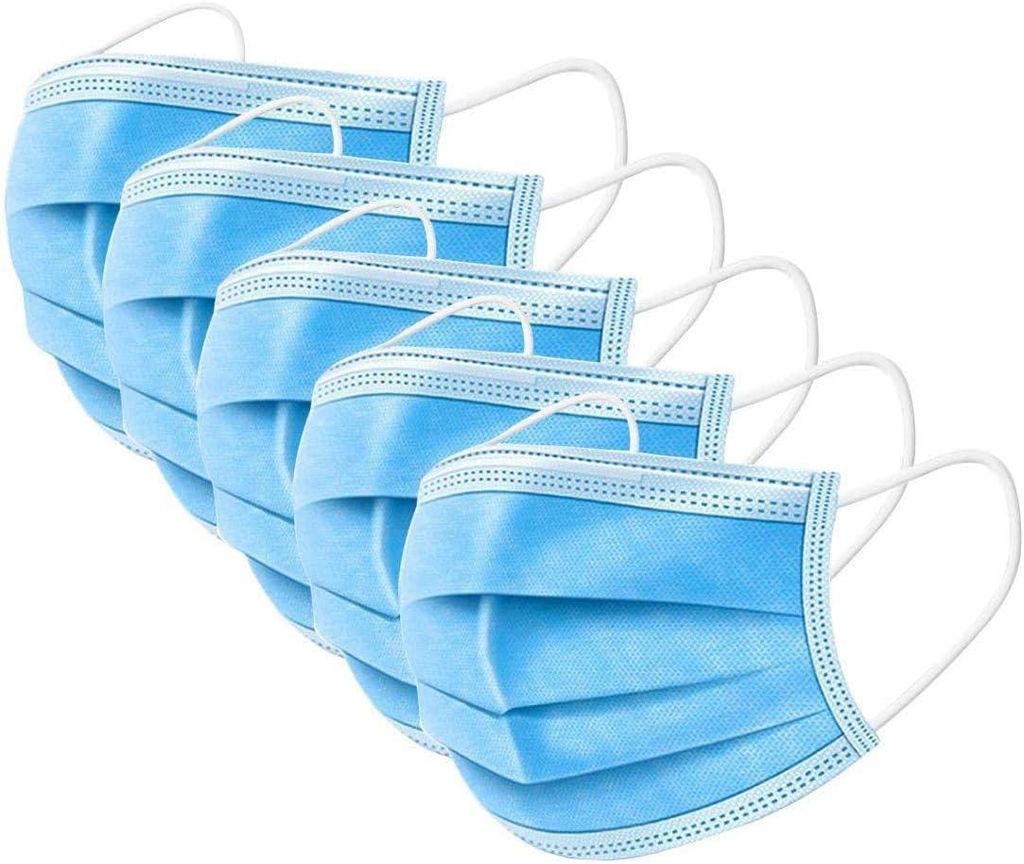 1000 x Einweg Atem Mundschutz Maske, 3-lagige medizinische Produktbild 