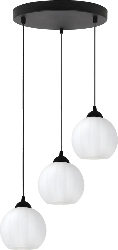Lampadario Costa 3 Luci Nero e Bianco E27 | Illuminazione Interni Moderni