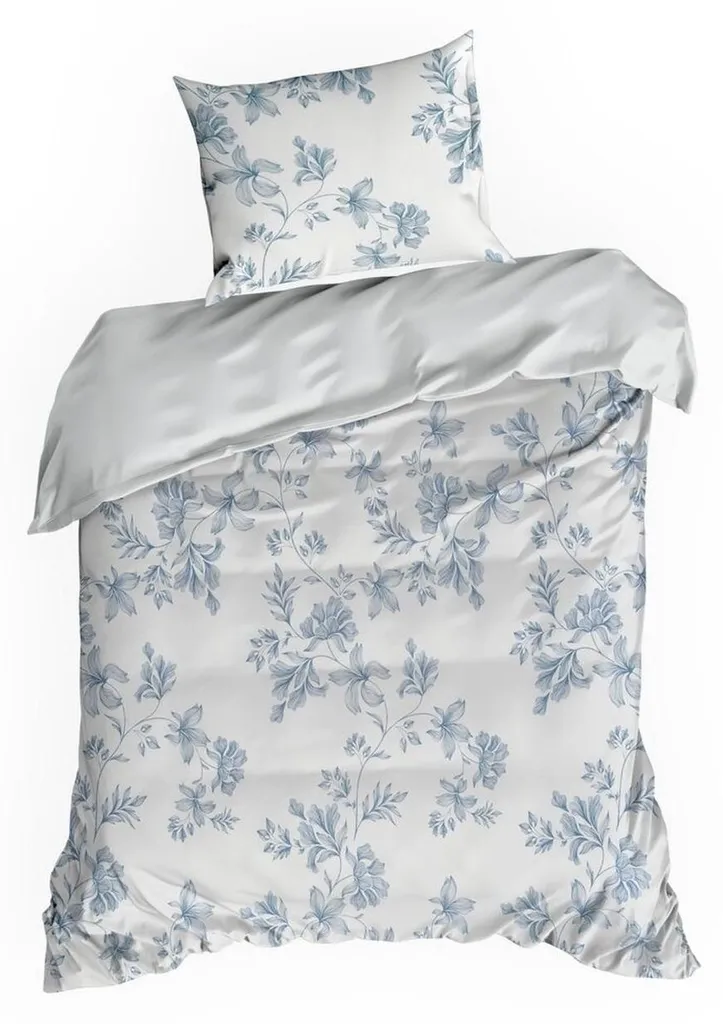 Dormez au frais avec cette parure de lit 100% coton floral 140x200