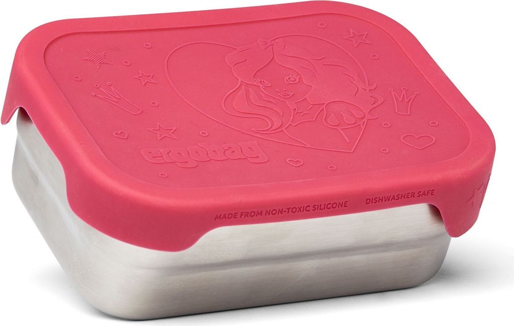 Ergobag Edelstahl Brotdosen-Set Prinzessin, 2 Stück, Spülmaschinenfest