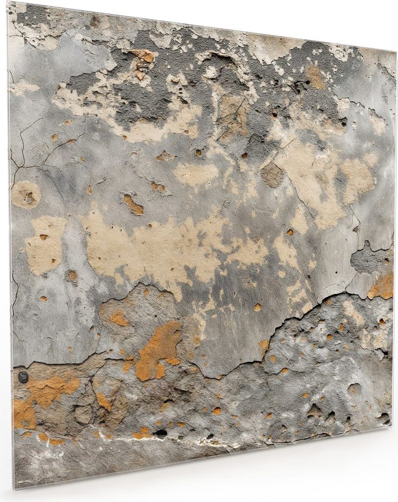 Küchenrückwand Spritzschutz Glas mit Motiv Verwitterte Wand 40 x 40 cm