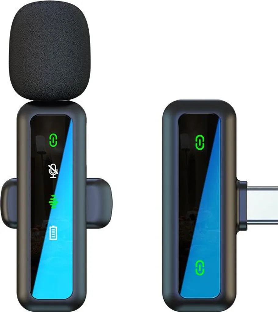 Microfono Lapel wireless INF Type-C - Microfono a condensatore omnidirezionale per trasmissioni e registrazioni dal vivo