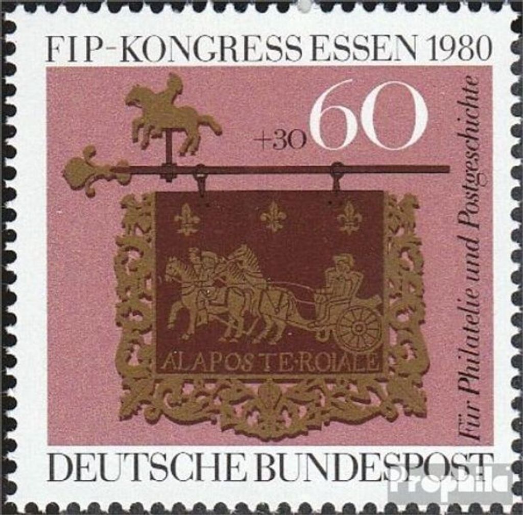 Briefmarken BRD (BR.Deutschland) 1980 Mi 1065 (kompl.Ausg.) FDC Kongreß der FIP