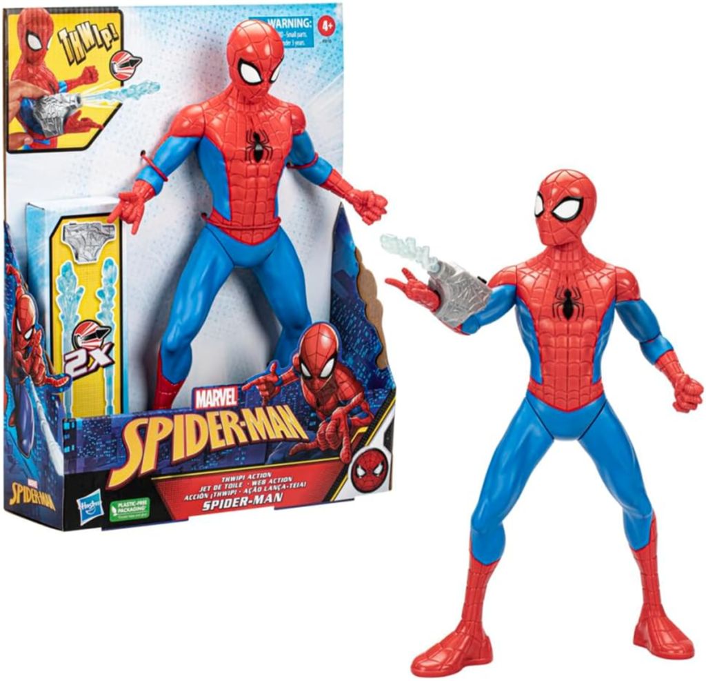 Spiderman Action Figur Marvel Spiderman Thwip 34 cm - Schießt Netze.