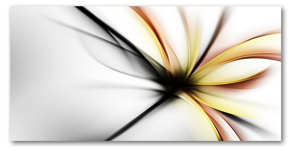 Tulup Küchenrückwand Spritzschutz aus Glas -100x50 -Spritzschutz auf gehärtetes GlasDeko Kunst Abstrakte Blumen