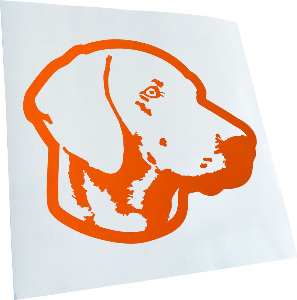 Kiwistar - Autoaufkleber - weimaraner Hund - Rot - 12x10cm - Aufkleber für Auto, Laptop, Fahrrad, LKW, Motorrad mehrfarbig JDM Decal Racing