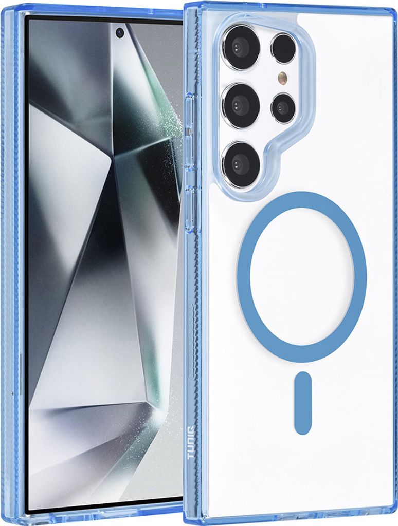 TUNIQ Galaxy S24 Ultra Back cover case - Magsafe silicone - Blue